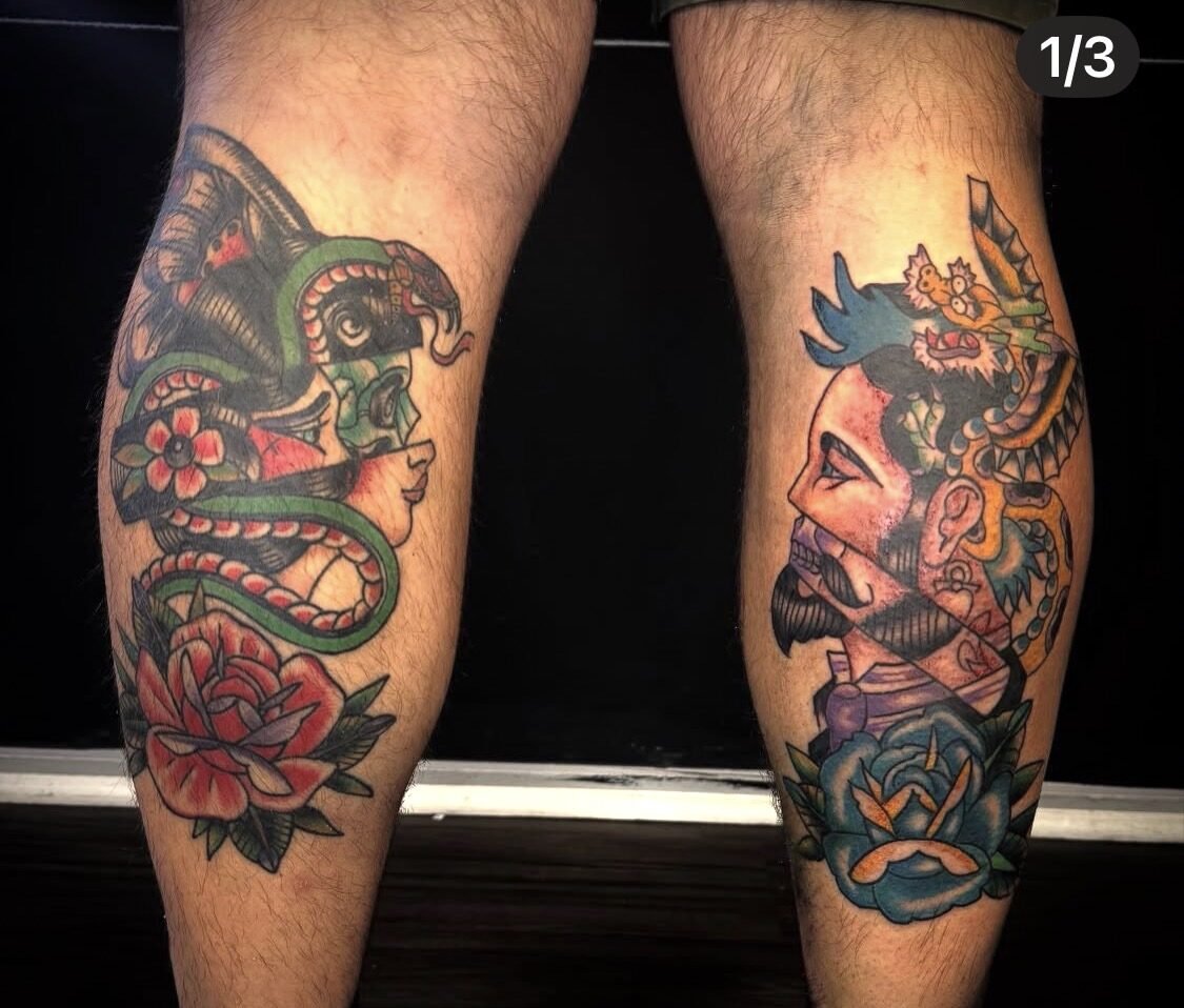 Tattoo work at Under My Skin Tattoo