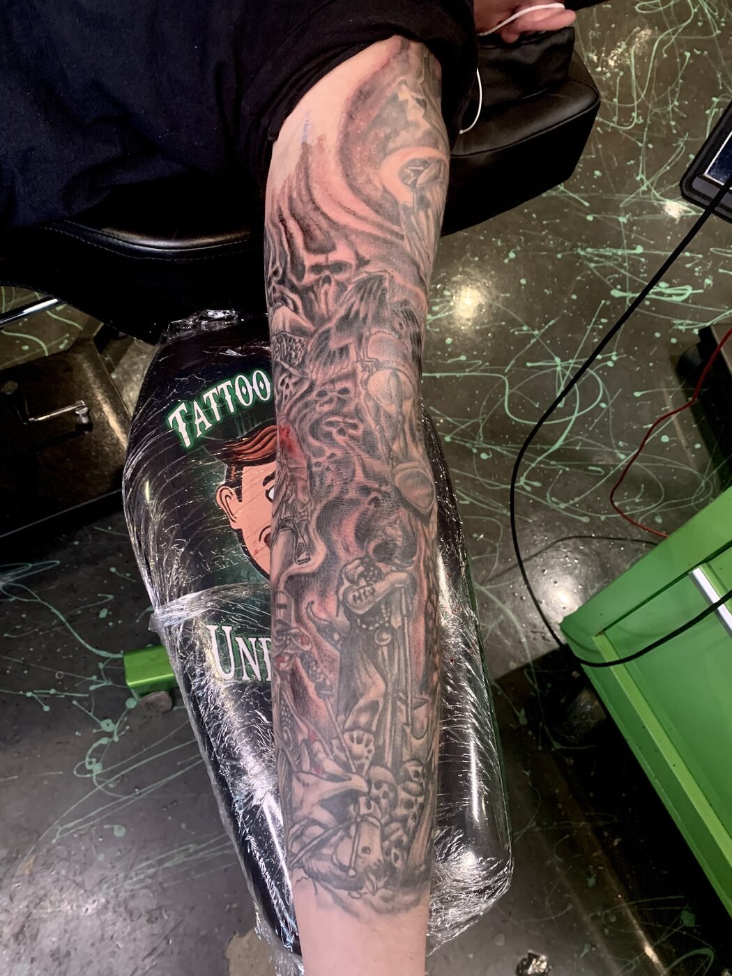 Japanese-style dragon back tattoo